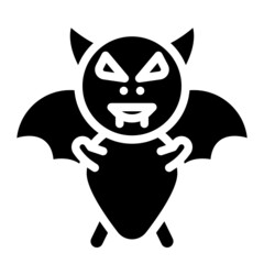 bat glyph icon