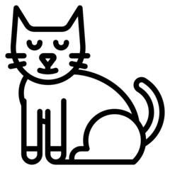 black cat line icon