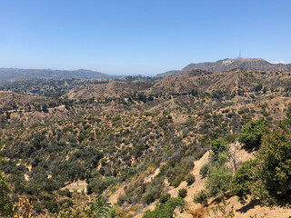 Fototapeta na wymiar Landscape shot of Hollywood Hills, USA