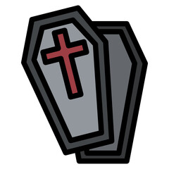 Obraz premium coffin line icon