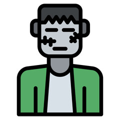 frankenstein line icon