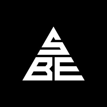 SBE triangle letter logo design with triangle shape. SBE triangle logo design monogram. SBE triangle vector logo template with red color. SBE triangular logo Simple, Elegant, and Luxurious Logo. SBE 