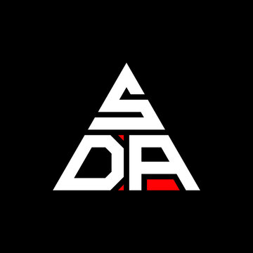 SDA triangle letter logo design with triangle shape. SDA triangle logo design monogram. SDA triangle vector logo template with red color. SDA triangular logo Simple, Elegant, and Luxurious Logo. SDA 