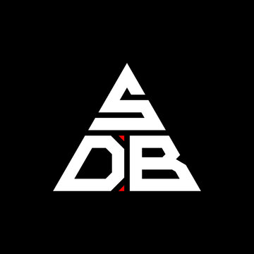 SDB triangle letter logo design with triangle shape. SDB triangle logo design monogram. SDB triangle vector logo template with red color. SDB triangular logo Simple, Elegant, and Luxurious Logo. SDB 