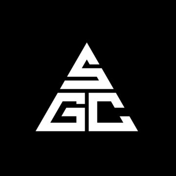 SGC triangle letter logo design with triangle shape. SGC triangle logo design monogram. SGC triangle vector logo template with red color. SGC triangular logo Simple, Elegant, and Luxurious Logo. SGC 