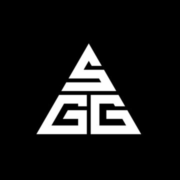 SGG triangle letter logo design with triangle shape. SGG triangle logo design monogram. SGG triangle vector logo template with red color. SGG triangular logo Simple, Elegant, and Luxurious Logo. SGG 