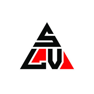 SLV triangle letter logo design with triangle shape. SLV triangle logo design monogram. SLV triangle vector logo template with red color. SLV triangular logo Simple, Elegant, and Luxurious Logo. SLV 