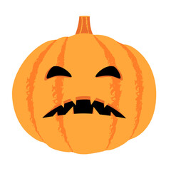 Vector flat style.
The pumpkin is one of the important symbols of Halloween.
The pumpkin simultaneously symbolizes the end of the harvest, the evil spirit and the fire that frightens him.