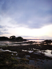 sunset over the sea