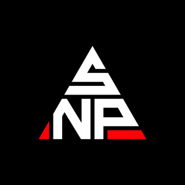 SNP triangle letter logo design with triangle shape. SNP triangle logo design monogram. SNP triangle vector logo template with red color. SNP triangular logo Simple, Elegant, and Luxurious Logo. SNP 
