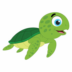 Fototapeta premium Cute sea turtle cartoon