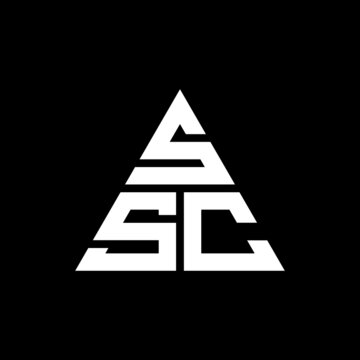 SSC triangle letter logo design with triangle shape. SSC triangle logo design monogram. SSC triangle vector logo template with red color. SSC triangular logo Simple, Elegant, and Luxurious Logo. SSC 
