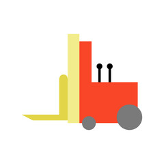 シンプルなフォークリフトのカラーアイコン