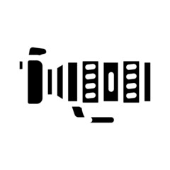 photo camera glyph icon vector. photo camera sign. isolated contour symbol black illustration