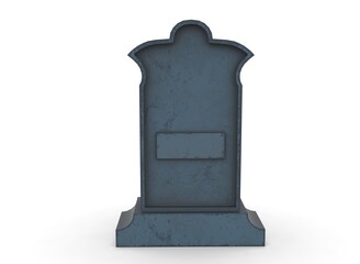 tombstone on a white background 3d-rendering