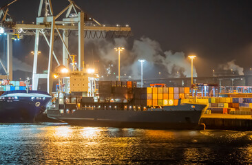 Hamburg Harbor by Night 6