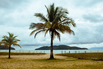 praias da cidade de Caraguatatuba, litoral norte de São Paulo, Brasil