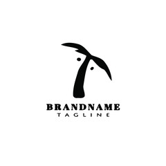 palm tree cartoon logo icon design template vector cute