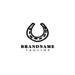 horseshoe logo icon design template vector illustration