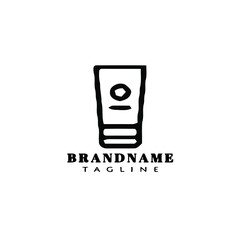 sun blocker tube logo icon design template vector illustration