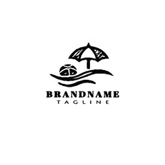 umbrella and ball logo icon design template vector