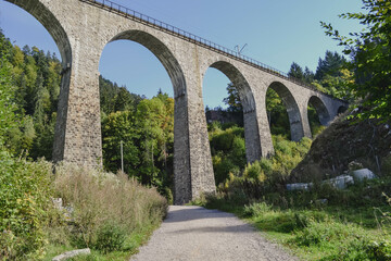 Fototapeta na wymiar Viaduct from ground level