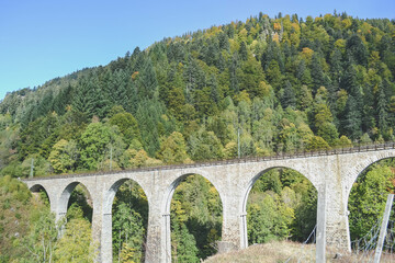 Fototapeta na wymiar Viaduct amongst hills