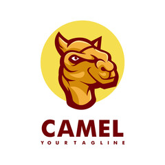 Camel athletic club vector logo concept isolated on white background