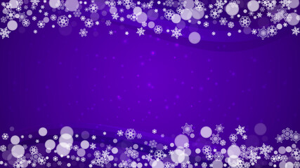 Fototapeta premium Christmas and New Year ultra violet snowflakes