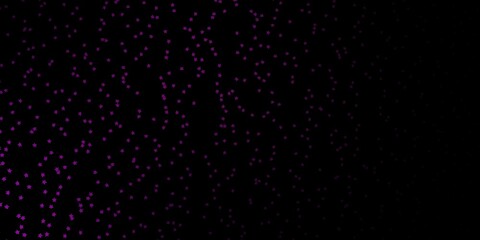 Dark Pink vector pattern with abstract stars.