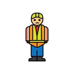 character constructor icon vector design illustration