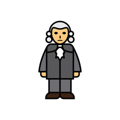 judge character icon vector design illustration