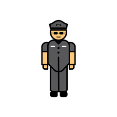police character icon vector design illustration