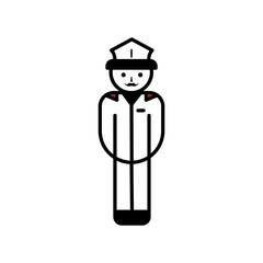 captain character icon vector design illustration
