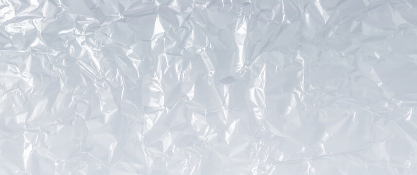 crumpled plastic foil texture background