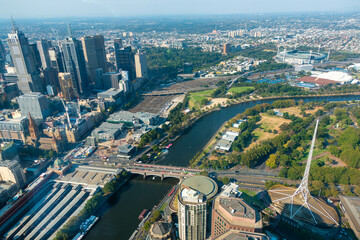 Obraz premium オーストラリアのメルボルンの観光名所を旅行する風景 Scenes from a Trip to Melbourne, Australia