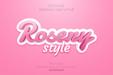 Rose Pink Style editable premium text effect font style