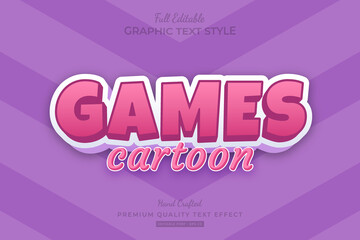 Games Cartoon editable premium text effect font style