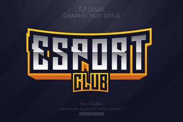 Esport Club Gradient Yellow editable premium text effect font style © Dark Anchor