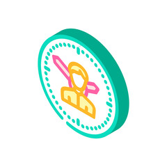 employee man hours isometric icon vector. employee man hours sign. isolated symbol illustration