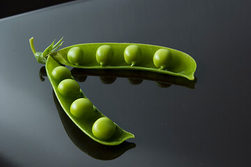 Green peas in a pod