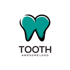 Tooth logo illustration abstract