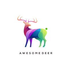 deer logo gradient abstract colorful illustration