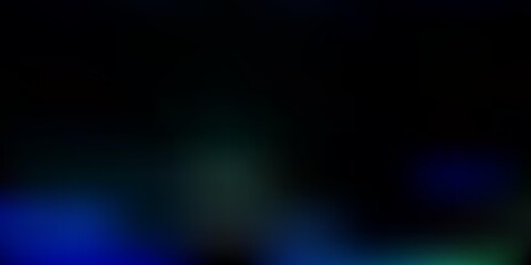 Dark blue, green vector abstract blur pattern.