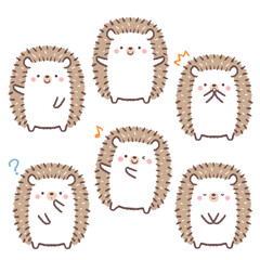 ハリネズミのバリエーションセット © kino