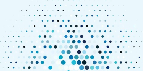 Dark BLUE vector background with circles.