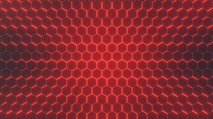 Futuristic Hexagon emission background. Hexagonal pattern, color emission, Modern vector illustration