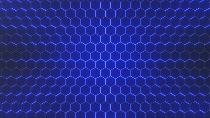 Futuristic Hexagon emission background. Hexagonal pattern, color emission, Modern vector illustration