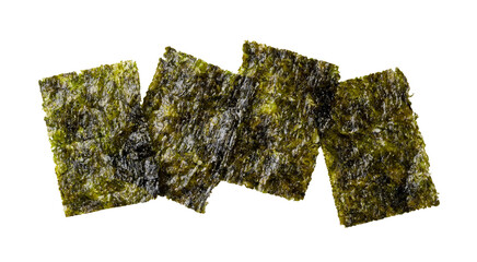 Korean seaweed on a white background.