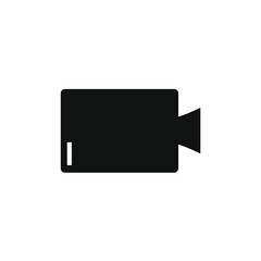 Naklejka premium vector of a black film player